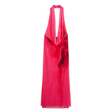 GETADME European And American Style 2025 Summer Women's New Fashionable And Casual Temperament Sleeveless Slimming Drape Tie Dye Dress