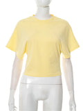 GETADME Tossy White Casual Autumn T-shirt Pullover For Women Bandage High Waist Long Sleeve Commute Loose Tee Female Solid T-shirt 2025