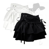 GETADME New Fashion Women Hot Girl Sweet Kawaii Bow Vintage Y2k Clothes American Streetwear Sexy Summer A-line Gothic Mini Denim Skirts
