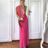 GETADME European And American Style 2025 Summer Women's New Fashionable And Casual Temperament Sleeveless Slimming Drape Tie Dye Dress