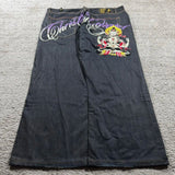 GETADME Baggy Wide Leg Y2K 2000s Loose Jeans Embroidered Buddha Casual Denim Pants Harajuku High Waist Straight Jeans Y2k Women Clothing