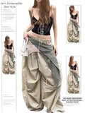 GETADME Summer Women Goblin Core Long Trousers Parachute Pants Harajuku Y2K Streetwear Loose Grunge 2000s Streetwear Hip-pop Sweat Pants