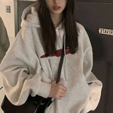Getadme-American High Street Oversized Hoodie Women Outerwear Trendy Ins Women Autumn New Popular Loose Hooded Sweatshirt Pullover Tops