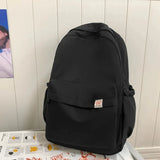 GETADME New Waterproof Nylon Women Backpack Female Travel Bag Backpacks Schoolbag for Teenage Girls Solid Color Bookbag Mochila Bookbag