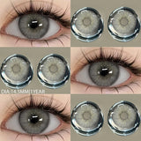 GETADME Lentes de contacto de colores EYESHARE con lentes azules para miopía graduadas con lentes grises para alumnos, lentes marrones, moda anual