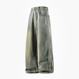 GETADME Man Pants Jeans Baggy Jeans Loose Fit Straight Leg High Street Casual Trousers For Men Spring Autumn Trendy Wide Leg