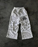 GETADME American Letter Patch Retro Double Layer Design Y2K Pants Baggy Sweatpants Men Hip Hop Gothic Elastic Waist Jogging Casual Pants