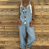 GETADME 여성 점프수트 편안한 롬퍼 얇고 피부 친화적인 루즈한 단색 여성 롬퍼 조절 가능한 스트랩 점프수트 긴 바지 롬퍼