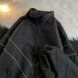 Getadme Harajuku Vintage Jacket Women Gorpcore Oversized Y2k Streetwear Track Jackets Windbreakers Gothic Outdoor Autumn Winter