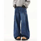 GETADME Men's Baggy Jeans Unisex Y2K Trendy Casual Wide Leg Denim Pants High Street Oversize Trousers American Style Streetwear Fashion
