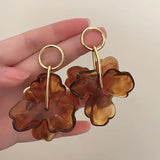 Boucles d'oreilles pendantes GETADME vintage en métal irrégulier, style USA, avec pendentifs originaux, accessoires de voyage et de mariage.
