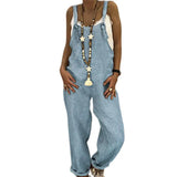 GETADME 여성 점프수트 편안한 롬퍼 얇고 피부 친화적인 루즈한 단색 여성 롬퍼 조절 가능한 스트랩 점프수트 긴 바지 롬퍼