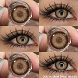 GETADME EYESHARE Lentes de Contato Coloridas para Olhos, Lente Cinza Pupilas, Lentes Azuis, Lente Marrom, Verde Anual, Cosmético, 1 Par