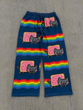 GETADME Nyan Cat Sweatpants Y2k Pants Baggy Men Elastic Waist American Streetwear Hip Hop Vintage Joggings Casual Pants Men Clothing