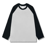 GETADME AOSSVIAO 2025 Women's Autumn Winter Fashion O Neck T-Shirt Female Loose Long Sleeve Tees 100% Cotton Patchwork Casual Tops