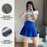 GETADME High-Waisted Slimming Mini Dress For Women Plaid Patterned A- Line Skirt New Style Summer Autumn/Winter Student Version