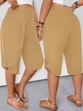 GETADME Plus Size 1XL-5XL Women's Fashionable Casual Solid Color Button Commuting Versatile Straight Leg Pants