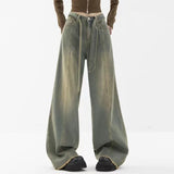 Getadme-Winter Y2k Fashion Women Harajuku Jeans Wide Leg Punk Loose Casual Long Trousers Denim Cargo Baggy Pants Femme Streetwear