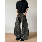 GETADME Camo Men's Baggy Jeans American Style Y2K Denim Pants Wide Leg Office-to-Street Trousers Outdoor Streetwear Hip-Hop Pants
