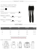 GETADME Sylcue Sexy See Through Long Pant Women High Waist Irregular Patchwork Ruched Ruffles Ribbons Versatile Style Elegant Bottoms