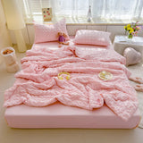 GETADME Thin Cool Breathable Summer Blanket Skin-friendly Lightweight Quilt Well-vetilated Single Double Seersucker Comforter Duvet Set