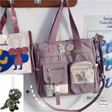 GETADME Nylon Waterproof Canvas Women Handbags Shoulder Bag Japanese Ladies Messenger Bag Student School Crossbody Bags for Girl Satchel