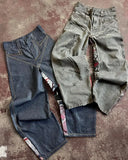 GETADME Streetwear Y2K Jeans Mens Womens Casual Hip Hop Punk Baggy Jeans Retro Oversized Graphic Embroidery High Waisted Wide Leg Jeans