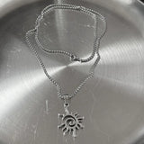GETADME Punk Stainless Steel Star Geometry Pendant Necklace for Men Hip Hop Elements Jewelry
