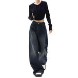 Getadme-Y2k Vintage Baggy Jeans for Women Korean Fashion High Waist Grunge Casual Loose Denim Wide Leg Pants Female Clothes