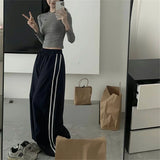 GETADME Y2K Women Cargo Pants Vintage Streetwear Baggy Wide Leg Sweatpants Casual Drawstring Oversize Pockets Tech Fashion Trousers