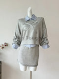 GETADME Preppy Style Fashion 3 Piece Sets Women Casual Sweatshirts + Stripe Shirt + Mini Skirts Korea Chic Outwear Bow Y2k Suits Autumn