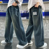 GETADME Teenage Baby Boys Clothes Jeans Spring Autumn Kids Casual Jeans for Big Boy Child Fashion Vintage Trousers Cotton Sweatpants  ﻿