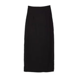 GETADME 2026 New Spring Summer Black Long Skirts Women Pure Back-slit Designed High Waist Elegant Office Lady Korean Fashion Clothing