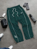 GETADME Men's Lightweight Quick-Dry Striped Logo Printed Joggers with Drawstring Streetwear Pants for Gym Daily Spring Summer