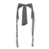 GETADME Jeans Pants Decor Irregular Jazz Dance Scarf See Through Streetwear Y2K Belt High Waist Harajuku Jeans Decor
