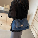 GETADME Denim bag women 2025 New fashion casual shoulder bags large capacity Tote Bag class commuting crossbody Bags for women bolsa sac