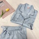 Silk Satin Pajamas Women Summer High-end Spring And Autumn Thin Sleepwear Long-sleeved Home Wear Femme VS Pyjamas