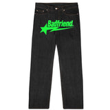 GETADME Y2k Men Retro Harajuku Clothing 2026 New Baggy Casual Wide Leg Jeans Hip Hop Print Jeans Trend Fashion Black High waist Jean
