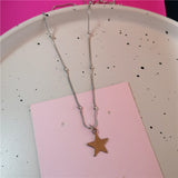GETADME Gothic Punk Bow Heart Sun Star Moon Pendant Snake Chain Necklace Men Women Hip Hop Vintage Y2K EMO Grunge Jewelry Accessories