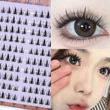 GETADME DIY Self-Adhesive Cluster Lashes 10 Rows/Box, Glue-Free Manga Style Sectioned Eyelashes Natural Look