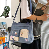 GETADME Nylon Waterproof Canvas Women Handbags Shoulder Bag Japanese Ladies Messenger Bag Student School Crossbody Bags for Girl Satchel