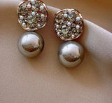 Getadme 유럽 및 미국 복고풍 갈색 수지 문자 U 자형 기하학적 후프 귀걸이 여성 패션 심플한 금속 보석 선물