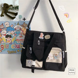 GETADME Nylon Waterproof Canvas Women Handbags Shoulder Bag Japanese Ladies Messenger Bag Student School Crossbody Bags for Girl Satchel
