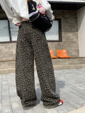 GETADME 2025 Cyber Y2K Streetwear Leopard Wide Leg Baggy Jeans Pants For Women Clothes Striped Straight Underwear Hip Hop Lady Trousers