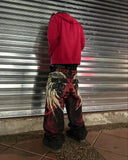 GETADME Y2K Letter Embroidery Printed Loose Jeans Men Harajuku street Oversized Fashion Retro Casual Gothic High Waist Wide Leg Pants