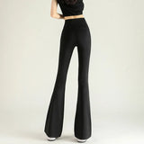 High Waist Micro Flare Women's Pants Spring Slimming Buttocks Pants Summer Thin Section Oversize Pants Yoga Sports Pants