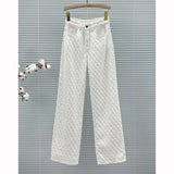 GETADME 2026 Girls High Waist Straight Leg Jeans Female Chic Printed Designer Pants Women Korean Casual Fashion Denim Trousers