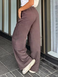 GETADME Women's simple soild-color drawstring casual pants,They are loose,trendy,straight-tube style,lazy and comfortable.