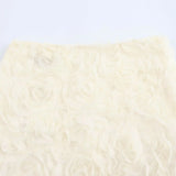 GETADME 신상품 여성 유럽 및 미국 스타일 패션 심플한 꽃 모양 질감 미니 스커트 스트리트 스타일 다재다능한 스커트