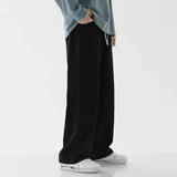 GETADME Spring Autumn Men Baggy Jeans Oversize Straight Loose Casual Denim Trousers Solid Color Streetwear Fashion Y2k Wide Leg Pants